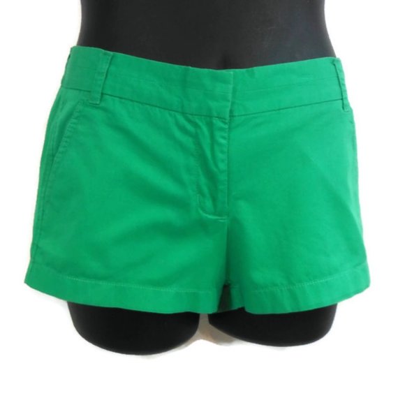 J Crew Girls Green Chino Shorts -14 - Picture 7 of 12